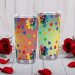 Rainbow Cheer Travel Mug (20oz) Detailed View 12 | Our Phoenix Rise