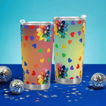 "Rainbow Cheer" Travel Mug (20oz)| Iron Phoenix GHG - Iron Phoenix GHG