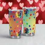 Rainbow Cheer Travel Mug (20oz) Detailed View 8 | Our Phoenix Rise