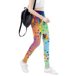 Rainbow Flower Leggings | Nostalgic 90s Gamer Yoga Tights - Iron Phoenix GHG