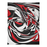 Red Black Abstract Throw Blanket - Full view of abstract fluid art pattern | Our Phoenix Rise