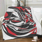 Red Black Abstract Throw Blanket - Modern design on white living room sofa | Our Phoenix Rise