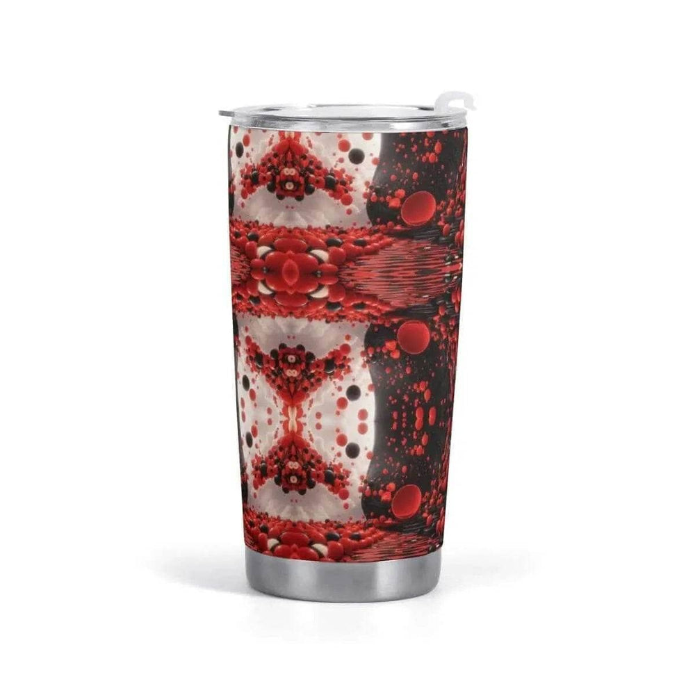 Red Cell Abstract Travel Mug (20oz Black