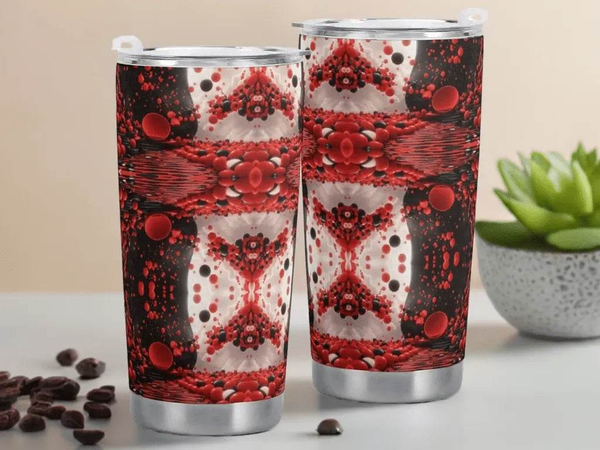 "Red Cell" Abstract Travel Mug (20oz)| Iron Phoenix GHG - Iron Phoenix GHG