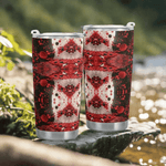 Red Cell Abstract Travel Mug (20oz) Detailed View 11 | Our Phoenix Rise