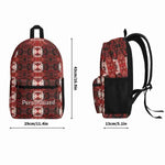 Personalized Red Backpack | Ornate Gamer School Bag
