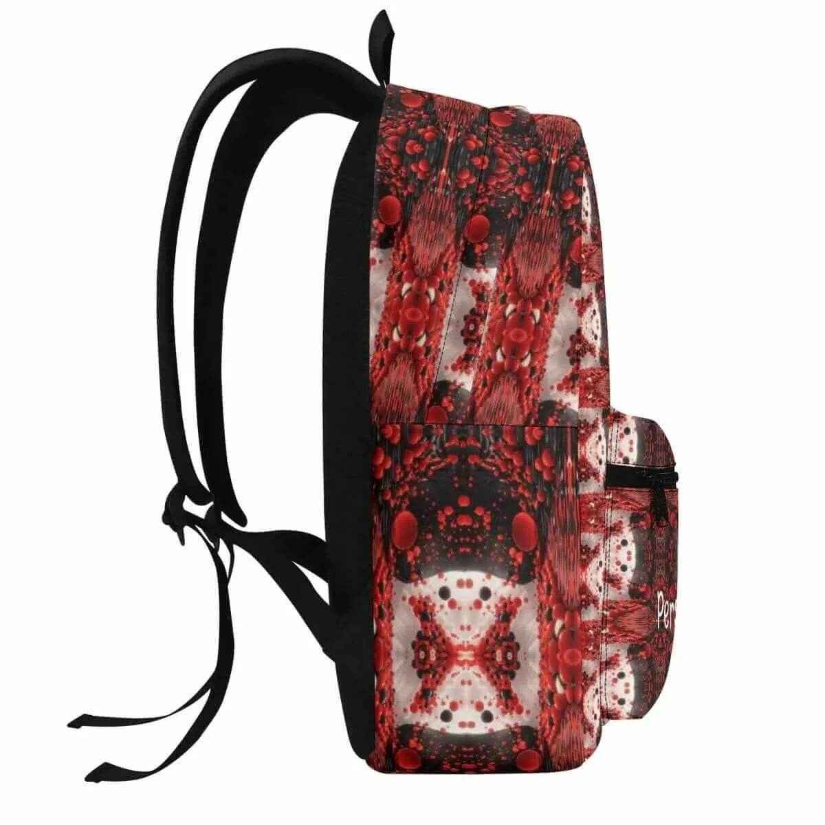 Personalized Red Backpack | Ornate Gamer School Bag