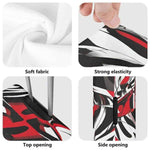 Red Black Abstract Luggage Cover | Modern Travel Gift