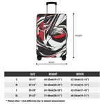 Red Black Abstract Luggage Cover - Stretchy material fit | Our Phoenix Rise