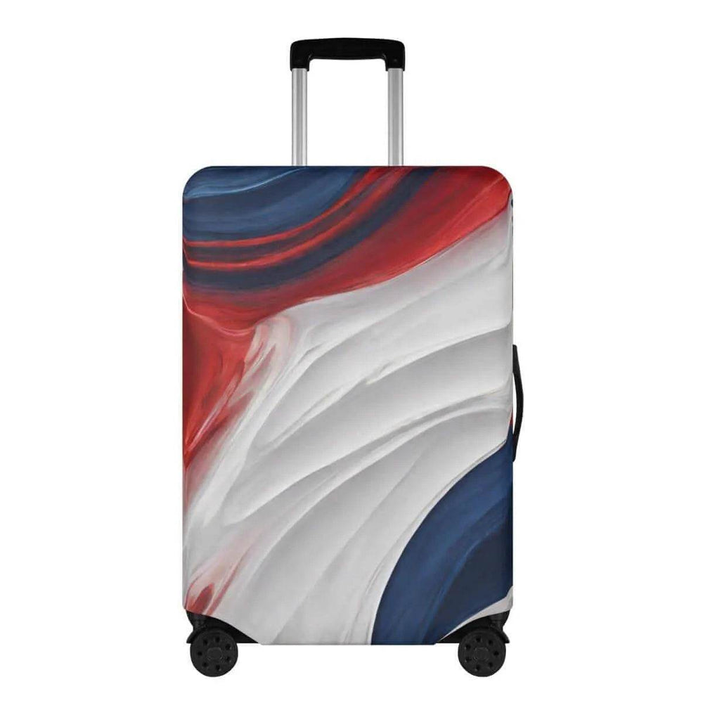 Patriotic Swirl Luggage Cover | Red White Blue Travel Gift
