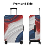 Patriotic Swirl Luggage Cover | Red White Blue Travel Gift