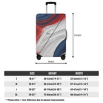 Patriotic Swirl Luggage Cover | Red White Blue Travel Gift - Iron Phoenix GHG