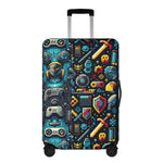 Retro Gaming Pixel Art Luggage Cover - Full view | Our Phoenix Rise