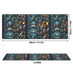 Pixel Art Retro Gaming Desk Mat - dimensions and thickness | Our Phoenix Rise