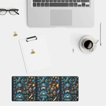 Retro Gaming Desk Mat | Pixel Art Gamer Mouse Pad - Iron Phoenix GHG