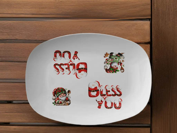 Christmas Santa Platter for Holiday Fun - Iron Phoenix GHG