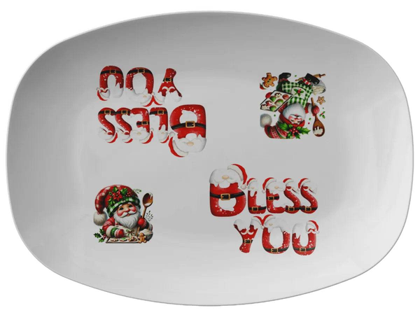Christmas Santa Platter for Holiday Fun - Iron Phoenix GHG