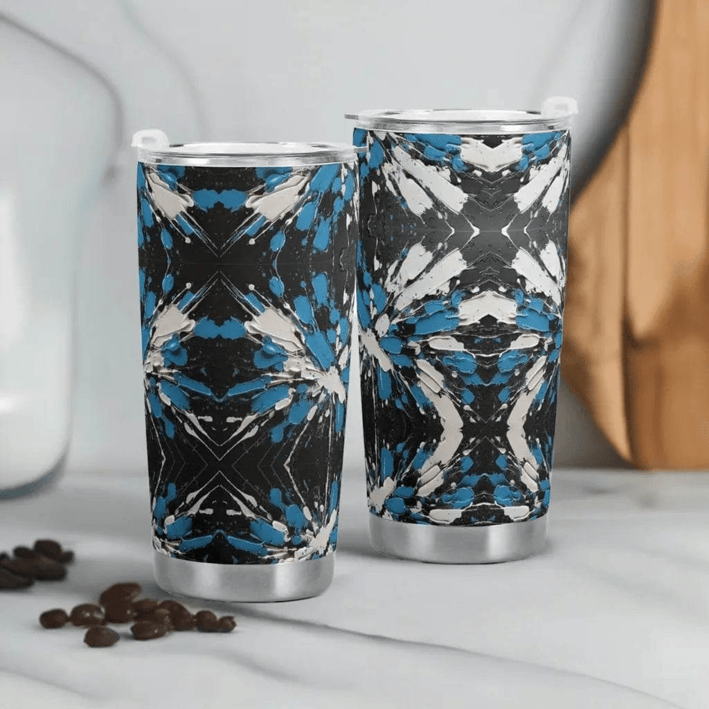 Sapphire Noir Abstract Tumbler Green