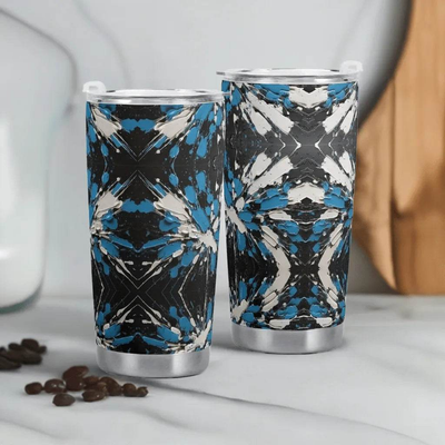 "Sapphire Noir" Abstract Tumbler | Iron Phoenix GHG - Iron Phoenix GHG