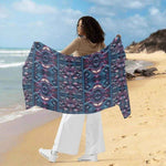 Artistic Print Sarong Beach Cover-Up - Space Gaming and Galactic Pattern | Our Phoenix Rise