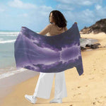 Artistic Print Sarong Beach Cover-Up - Purple Lightning Storm Theme | Our Phoenix Rise