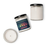 Personalized Rest and Rebuild Soy Candle - overhead display of three candles, one upright, one on side, one empty jar | Our Phoenix Rise