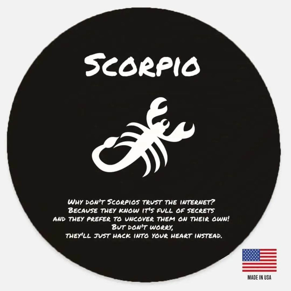 Scorpio Zodiac Wood Sign | Funny Astrology Home Decor Gift