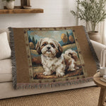 Shih Tzu Woven Blanket – Cozy Dog Throw with Scenic Backdrop View 13 | Our Phoenix Rise