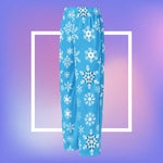 Snowflake Womens Pajama Pants - Blue with White Snowflake Pattern Back View - Detail 13 | Our Phoenix Rise