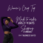 Soaring Bird Cropped Rash Guard Women's UPF 50+ - Woman in deep violet cropped rash guard from side view showing fit | Our Phoenix Rise