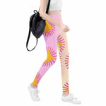 Pink Sunburst Leggings Sunny Yoga and Gaming Tights Detailed View 4 | Our Phoenix Rise