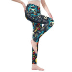 Retro Gaming Print Leggings | Pixel Art Yoga and Game Tights - Iron Phoenix GHG