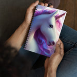 Unicorn Spiral Notebook Dotted Pages - Held in hands | Our Phoenix Rise