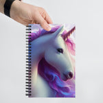 Unicorn Spiral Notebook Dotted Pages - Front cover detail shot | Our Phoenix Rise