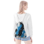 Blue Black Paint Splatter Basketball Jersey Set - Fabric Texture Detail | Our Phoenix Rise