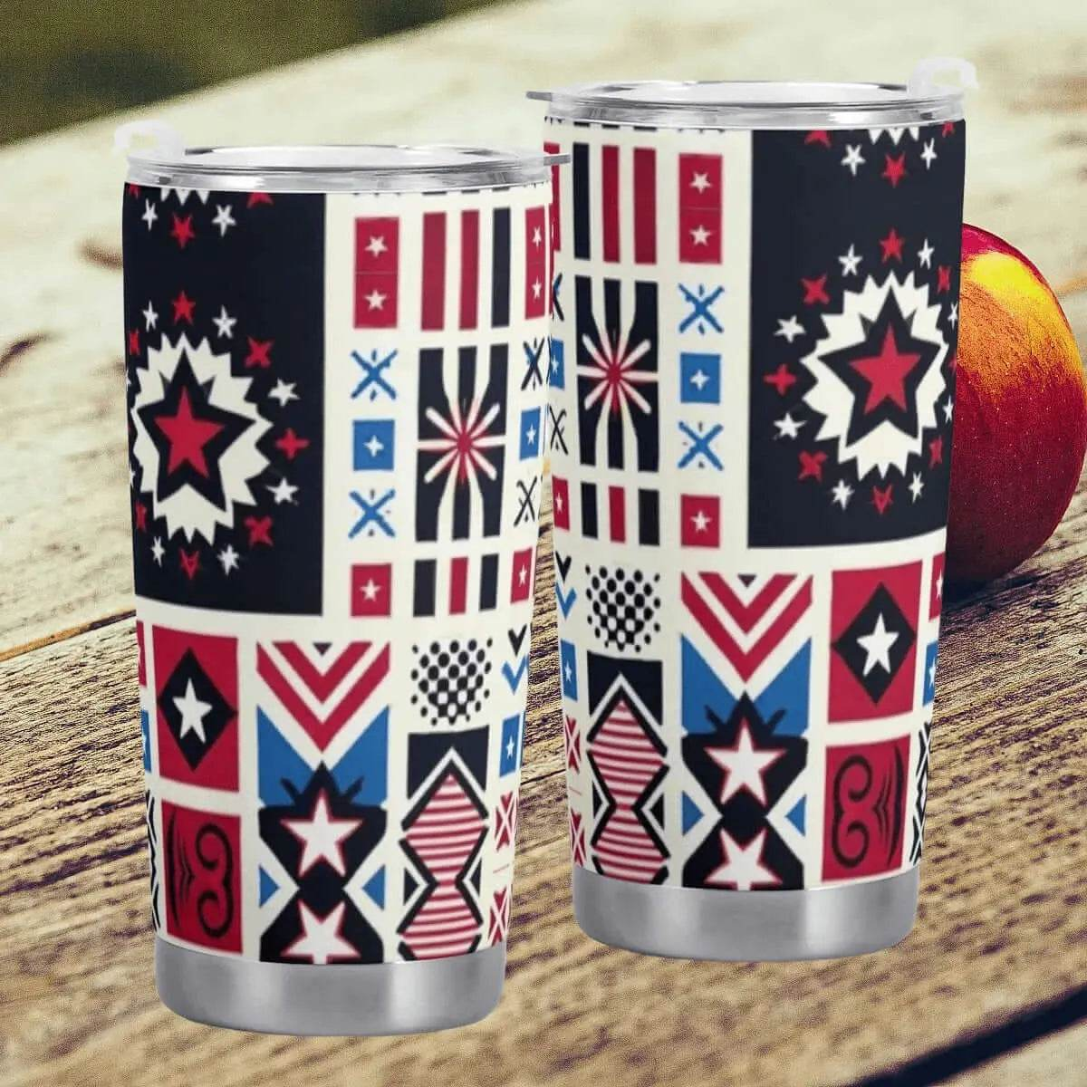 Patriotic Star Tumbler | 20oz Insulated Travel Mug - Iron Phoenix GHG