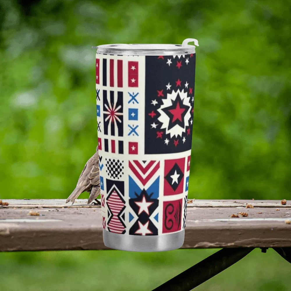 Patriotic Star Tumbler | 20oz Insulated Travel Mug