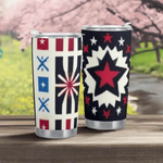 Star-Powered Patriotic Tumbler (20oz) Detailed View 10 | Our Phoenix Rise