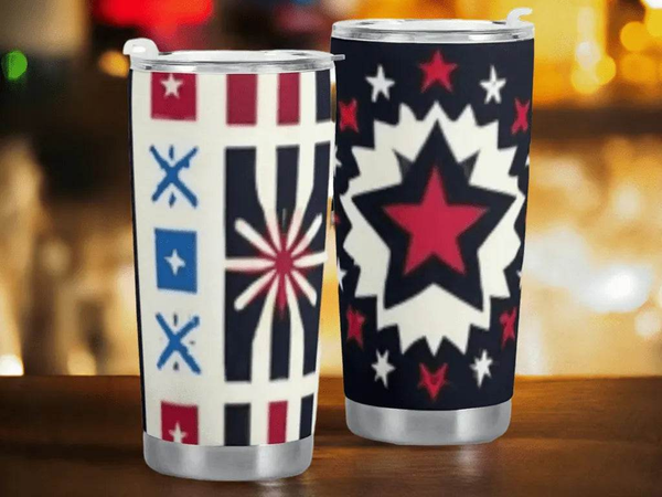 "Star-Powered" Patriotic Tumbler (20oz)| Iron Phoenix GHG - Iron Phoenix GHG