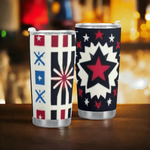 "Star-Powered" Patriotic Tumbler (20oz)| Iron Phoenix GHG - Iron Phoenix GHG