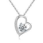 Personalized Heart Necklace - close up in gift box with message | Our Phoenix Rise