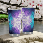 Ethereal Pattern Insulated Travel Mug - office desk setup | Our Phoenix Rise