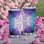 Ethereal Pattern Insulated Travel Mug - in hand view | Our Phoenix Rise