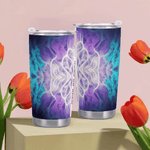 Ethereal Pattern Insulated Travel Mug - vibrant pattern detail | Our Phoenix Rise