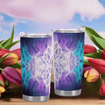 Ethereal Pattern Insulated Travel Mug - side view close up | Our Phoenix Rise