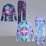 Long Sleeve Pajama Set Purple Sunset - Detail View | Our Phoenix Rise