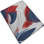 Patriotic Abstract Rug | Red White Blue Gaming Yoga Mat