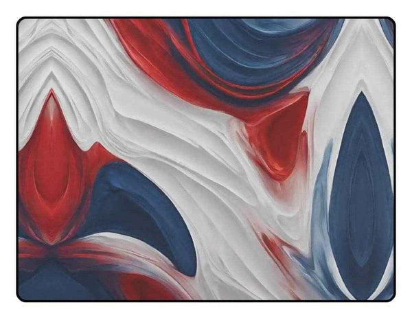 Patriotic Abstract Rug | Red White Blue Gaming Yoga Mat