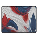 Patriotic Abstract Rug | Red White Blue Gaming Yoga Mat