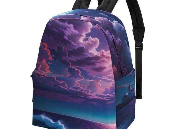 Purple Sunset Backpack | Calming Seascape School Bag